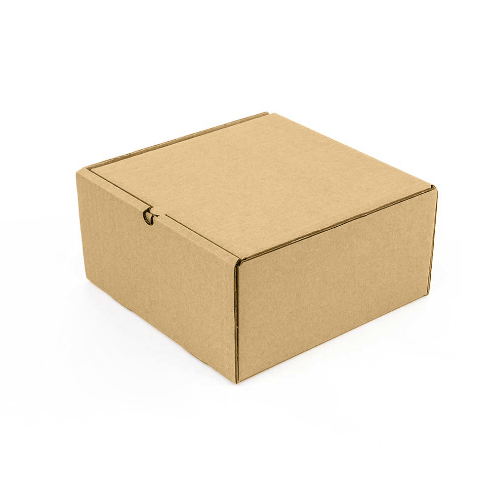 Маленькая коробка с крышкой 200x200x100 мм Т−24B бурый (фото 1) – купить в Москве