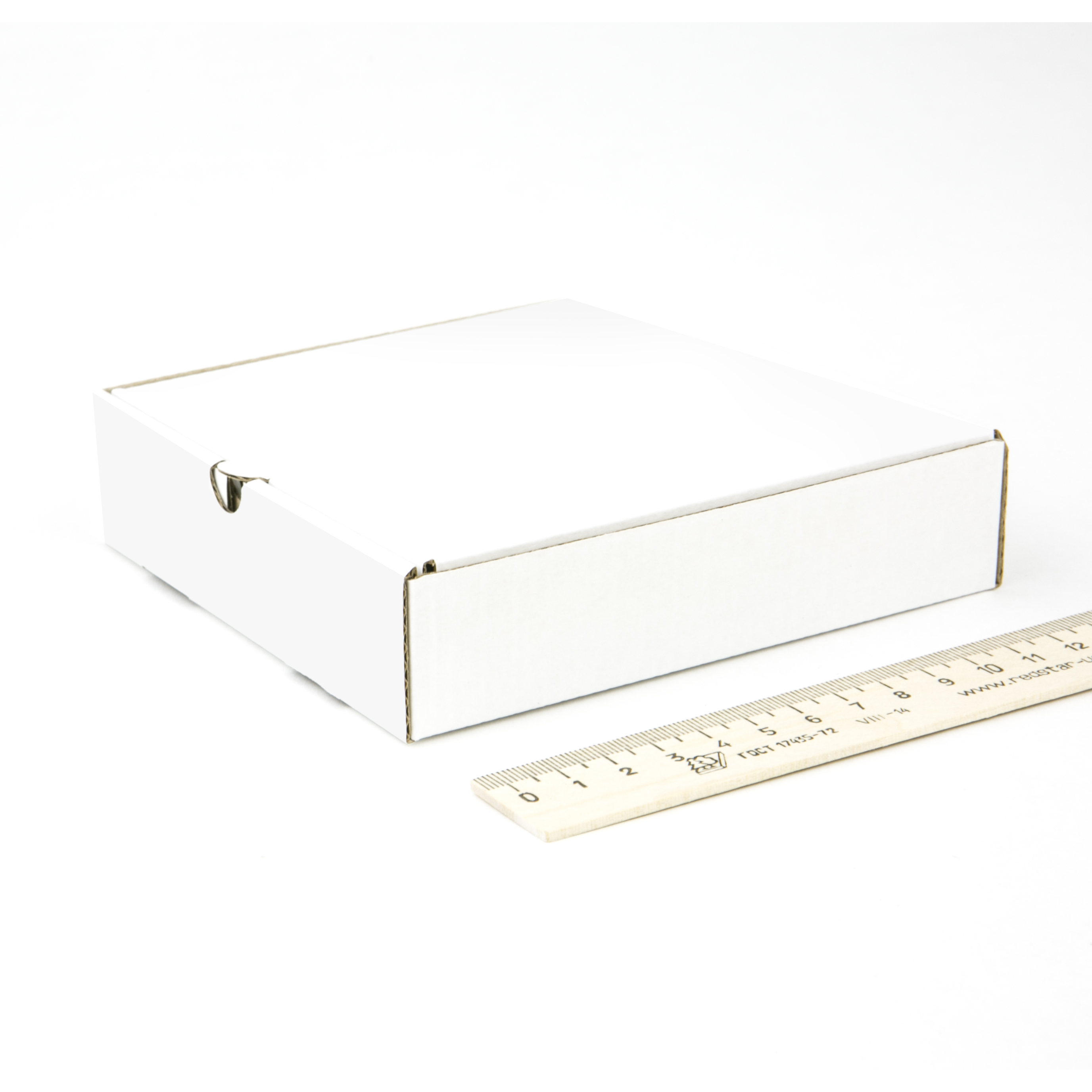 Коробка маленькая с крышкой 130x130x30 мм МГК Т−24E белая/бурая (фото 5) – купить в Москве