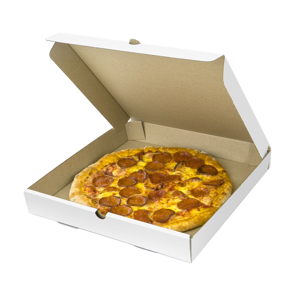 Коробка для пиццы 300x300x40 мм МГК Т−11E белый/бурый (фото 4) – купить в Москве