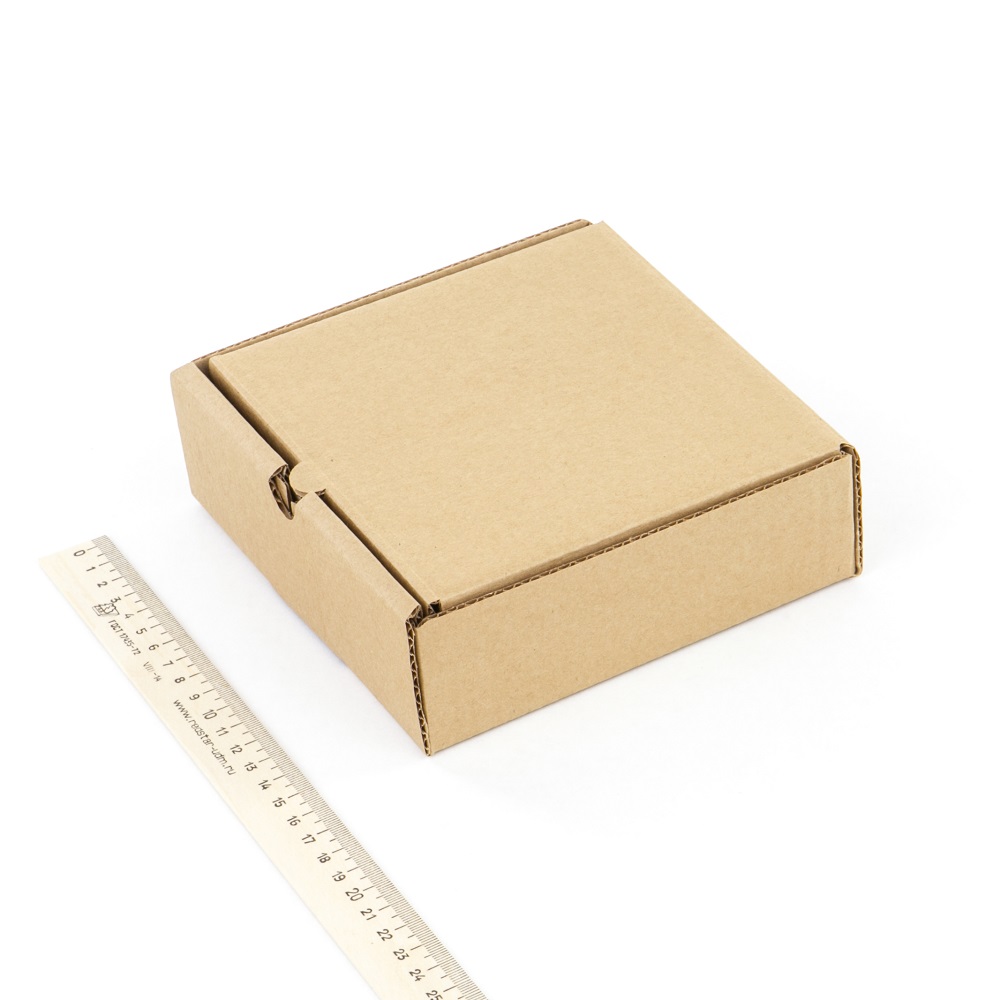 Коробка маленькая с крышкой 150x150x50 мм Т−24B бурая (фото 6) – купить в Москве
