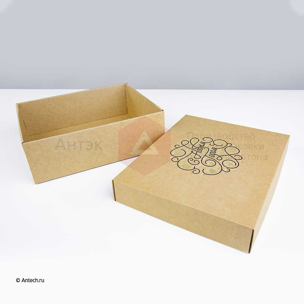 Новогодняя коробка крышка-дно 275x215x90 мм Т−24E бурый (фото 7) – купить в Москве