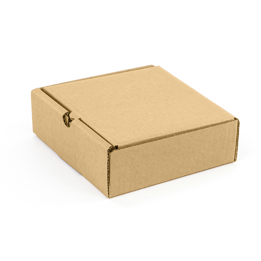 Коробка маленькая с крышкой 150x150x50 мм Т−24B бурая (фото 1) – купить в Москве