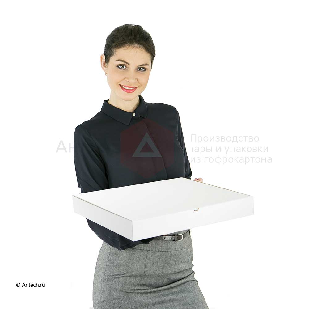 Коробка для пиццы 380х380х50 мм МГК Т−11E белый/бурый (фото 6) – купить в Москве